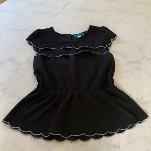 Black and White Blouse